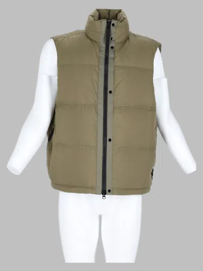 Stone Island -inspired Military Vest In Polyamide In Green