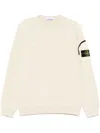 Stone Island Crew Neck Knit Sweatshirt With Functional Sleeve Pocket