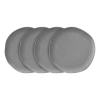 Stone Lain Abigael Stoneware 4-piece Dinner Plate Set In Gray