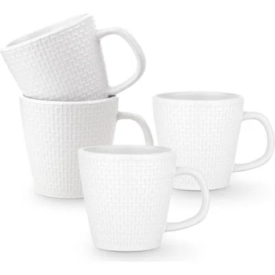 Stone Lain Abigael Stoneware 4-piece Mug Set In White