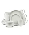 Stone Lain Albie 16-pc. Stoneware Dinnerware Set In White