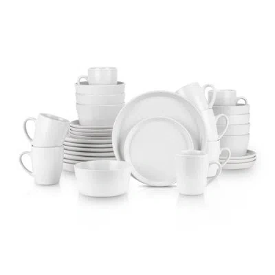 Stone Lain Albie 32-piece Dinnerware Set Stoneware In Snow White