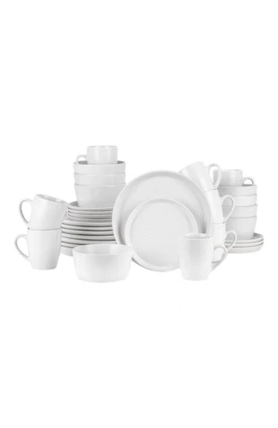 Stone Lain Albie Stoneware 32-piece Dinnerware Set In White
