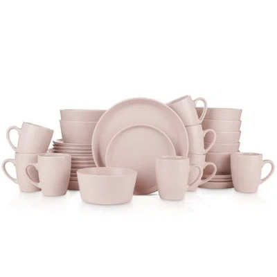 Stone Lain Albie Stoneware 32-piece Dinnerware Set In Pink
