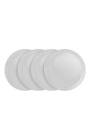 Stone Lain Albie Stoneware 4-piece Dinner Plate Set In White