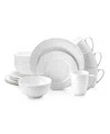Stone Lain Juliette Bone China 16 Pc. Dinnerware Set, Service For 4 In White