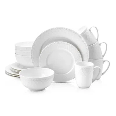 Stone Lain Alexandria 16-piece Dinnerware Set Bone China In White