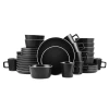 Stone Lain Allison 32-piece Dinnerware Set Stoneware In Black