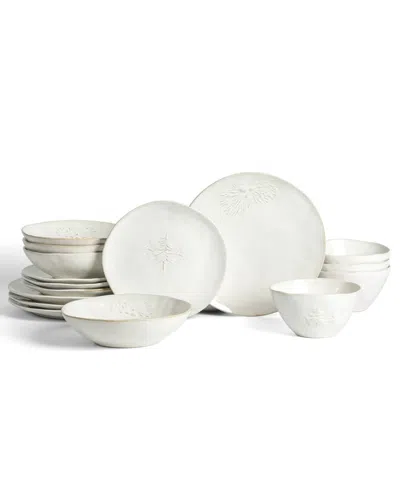 Stone Lain Arctic 16-piece Dinnerware Set, Service For 4 In White