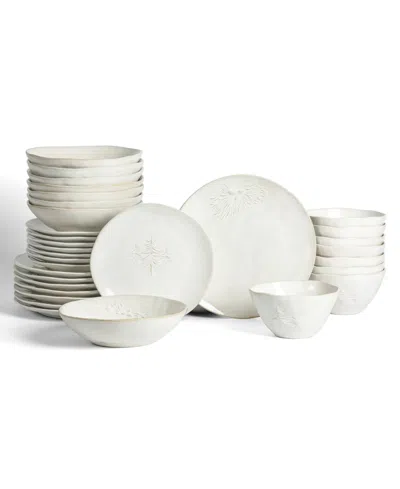 Stone Lain Arctic 32-piece Dinnerware Set, Service For 8 In White