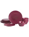 Stone Lain Arlo 12pc Dinnerware Set In Pink