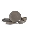 Stone Lain Arlo 12pc Dinnerware Set In Brown