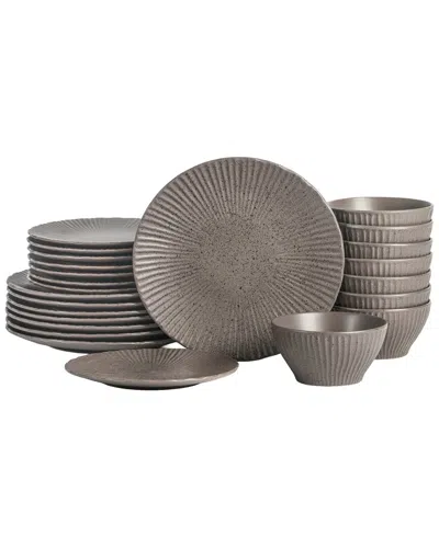 Stone Lain Arlo 24pc Dinnerware Set In Brown