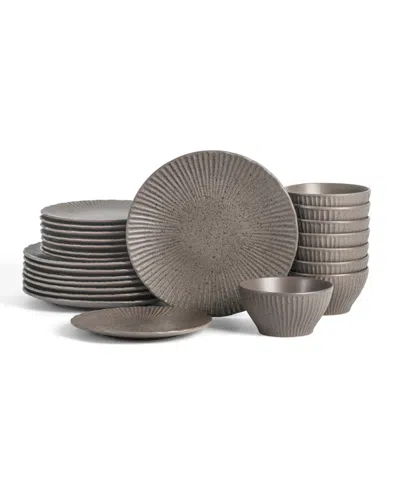 Stone Lain Arlo 24-piece Dinnerware Set, Service For 8 In Brown