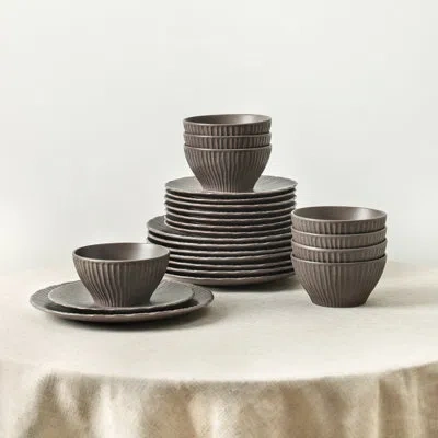 Stone Lain Arlo 24-piece Dinnerware Set Stoneware In Brown