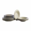 Stone Lain Aro 12-pc. Stoneware Dinnerware Set In Green