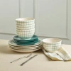 Stone Lain Ash 12-piece Dinnerware Set Stoneware In Green