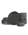 Stone Lain Bao 12 Pc. Dinnerware Set, Service For 4 In Gray