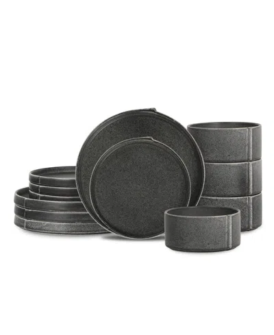 Stone Lain Bao 12 Pc. Dinnerware Set, Service For 4 In Gray