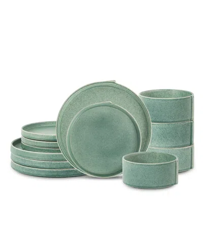 Stone Lain Bao 12 Pc. Dinnerware Set, Service For 4 In Green