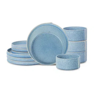 Stone Lain Bao 12-pc. Stoneware Dinnerware Set In Blue