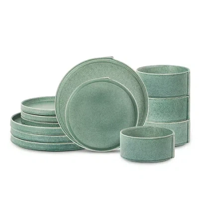 Stone Lain Bao 12-pc. Stoneware Dinnerware Set In Green