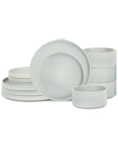 Stone Lain Bao Stoneware 12-piece Dinnerware Set In White
