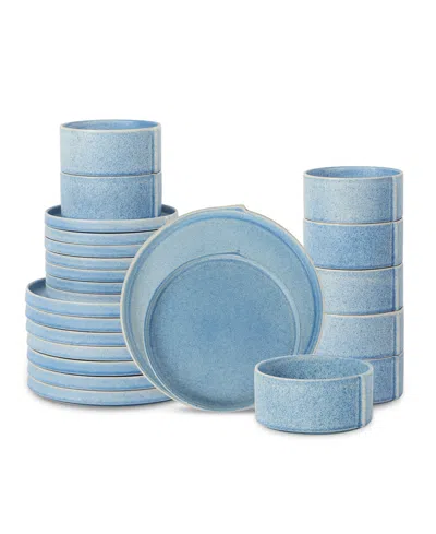 Stone Lain Bao 24 Pc. Dinnerware Set, Service For 8 In Blue