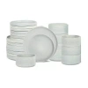 Stone Lain Bao 24-pc. Stoneware Dinnerware Set In Green