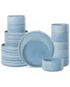 Stone Lain Bao 24pc Dinnerware Set In Blue