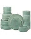 Stone Lain Bao 24pc Dinnerware Set In Green
