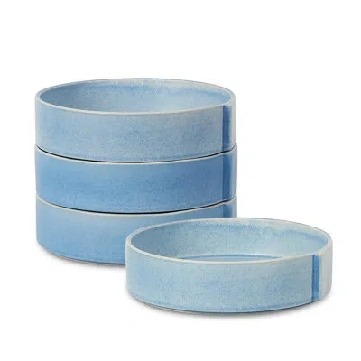 Stone Lain Bao 4-piece Pasta Bowl Set Stoneware In Blue