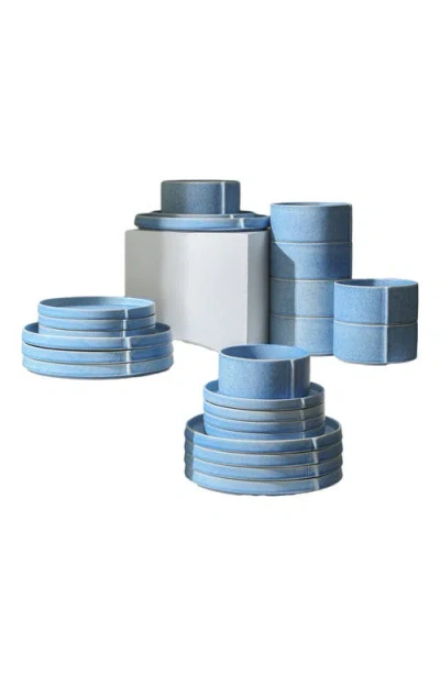 Stone Lain Bao Stoneware 12-piece Dinnerware Set In Blue