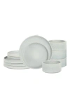 Stone Lain Bao Stoneware 12-piece Dinnerware Set In White