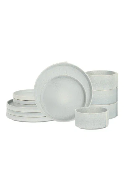 Stone Lain Bao Stoneware 12-piece Dinnerware Set In White