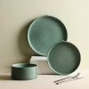 Stone Lain Bao Stoneware 12-piece Dinnerware Set In Green