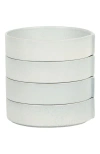 Stone Lain Bao Stoneware 4-piece Pasta Bowl Set In Gray