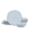Stone Lain Baskerville Stoneware 12-piece Dinnerware Set In Blue