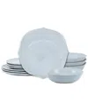 Stone Lain Baskerville Stoneware 12-piece Dinnerware Set In Blue