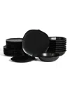 Stone Lain Baskerville 24 Pc. Dinnerware Set, Service For 4 In Black