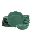 Stone Lain Baskerville 24 Pc. Dinnerware Set, Service For 4 In Green