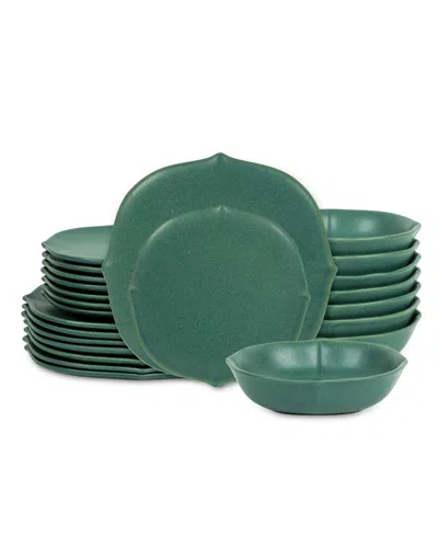 Stone Lain Baskerville 24 Pc. Dinnerware Set, Service For 4 In Green