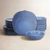 Stone Lain Baskerville 24-piece Dinnerware Set Stoneware In Blue
