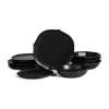Stone Lain Baskerville 4-pc. Stoneware Dinnerware Set In Black