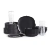 Stone Lain Baskerville 8-pc. Stoneware Dinnerware Set In Black