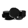 Stone Lain Baskerville 8-pc. Stoneware Dinnerware Set In Black