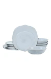 Stone Lain Baskerville Stoneware 12-piece Dinnerware Set In Blue
