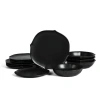 Stone Lain Baskerville Stoneware 12-piece Dinnerware Set In Black