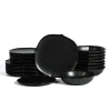 Stone Lain Baskerville 24-piece Dinnerware Set Stoneware In Black