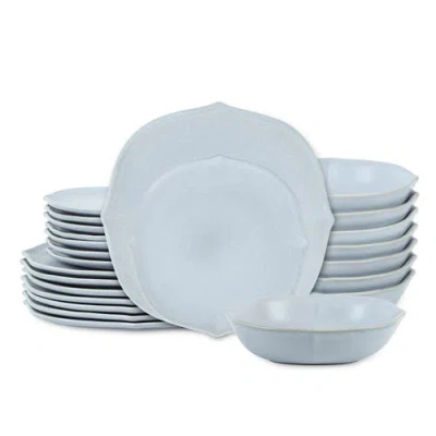Stone Lain Baskerville Stoneware 24-piece Dinnerware Set In White